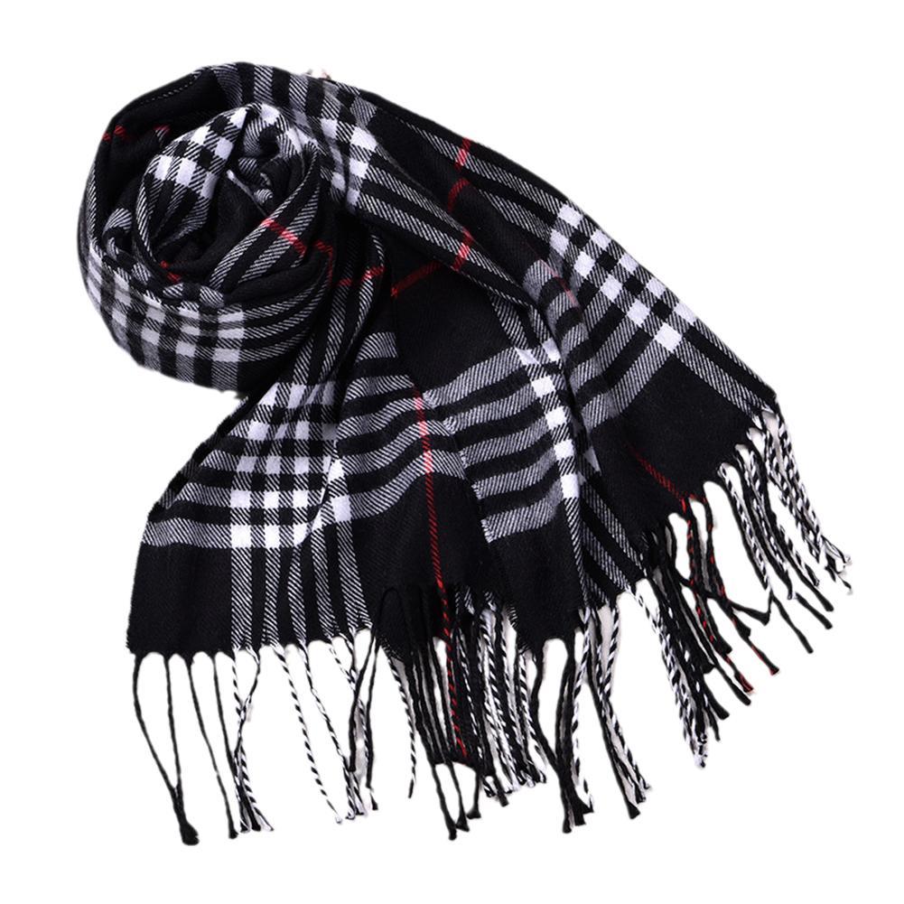Men Scarf Wool - British Style Winter Scarves Faux Cashmere