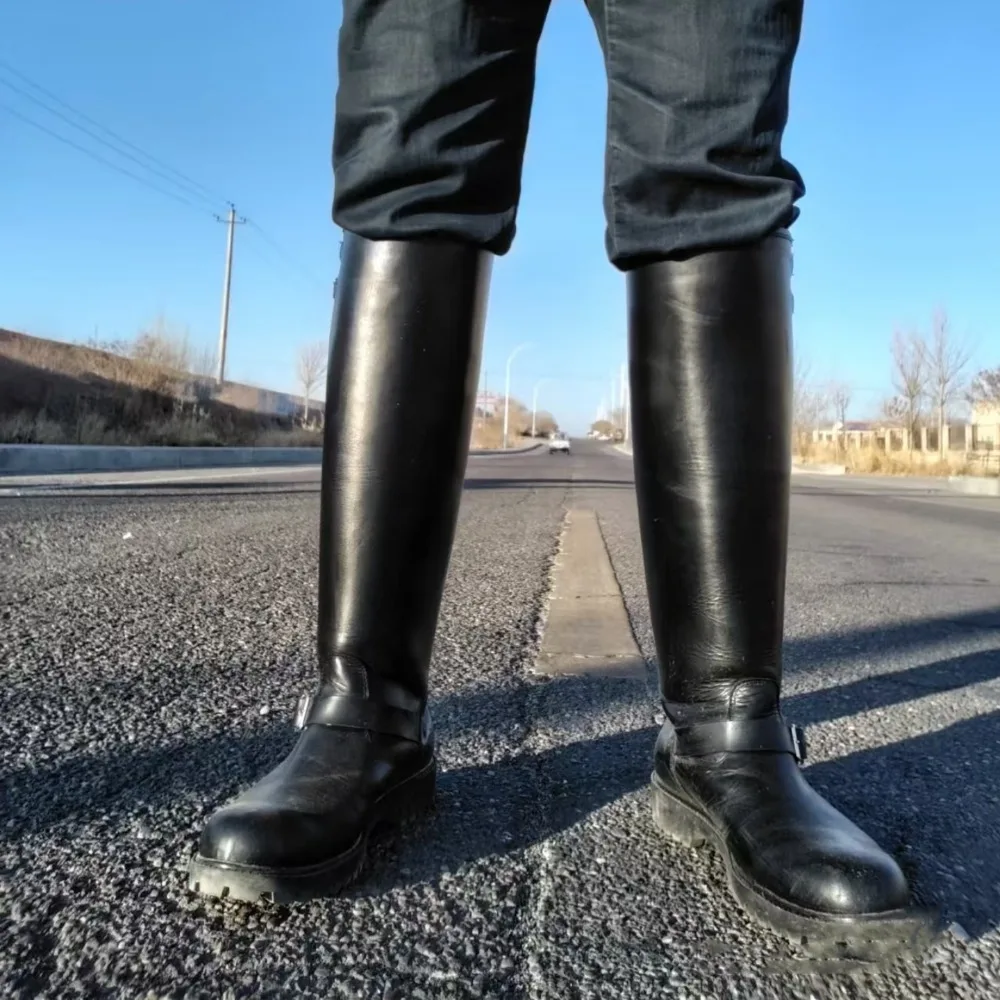 Chelsea Boots Men - Fashion Men's Genuine Leather British Long