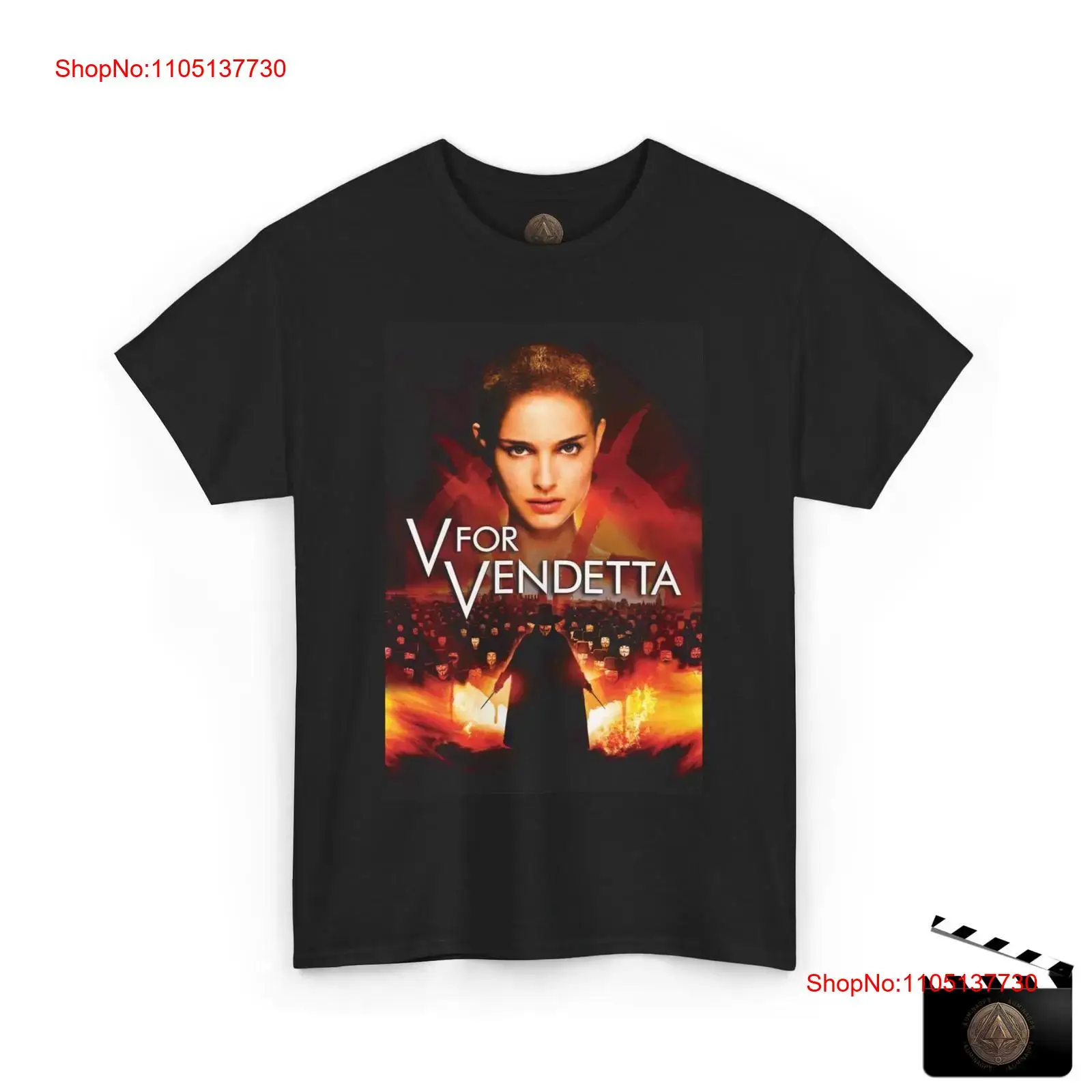 Men'S Fashion V Neck T Shirts - V For Vendetta Movie Poster T