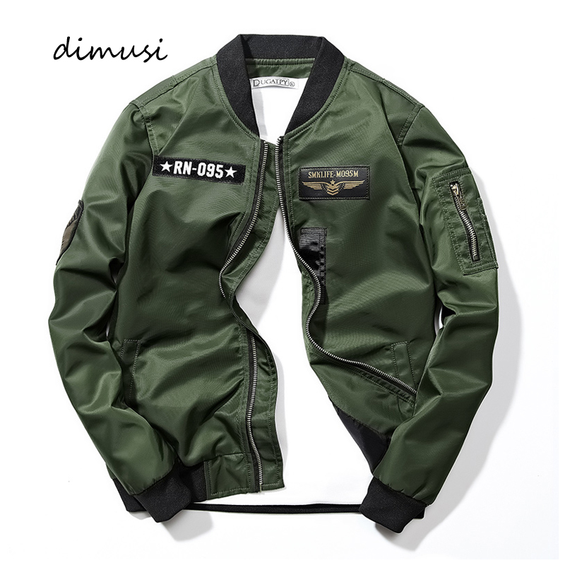 Mens Fashion Bomber Jacket - DIMUSI Men's Bomber Jackets Casual Male