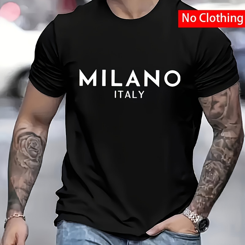 Milan Men'S Fashion - [Fashionable And Versatile] Milan Italy Letter