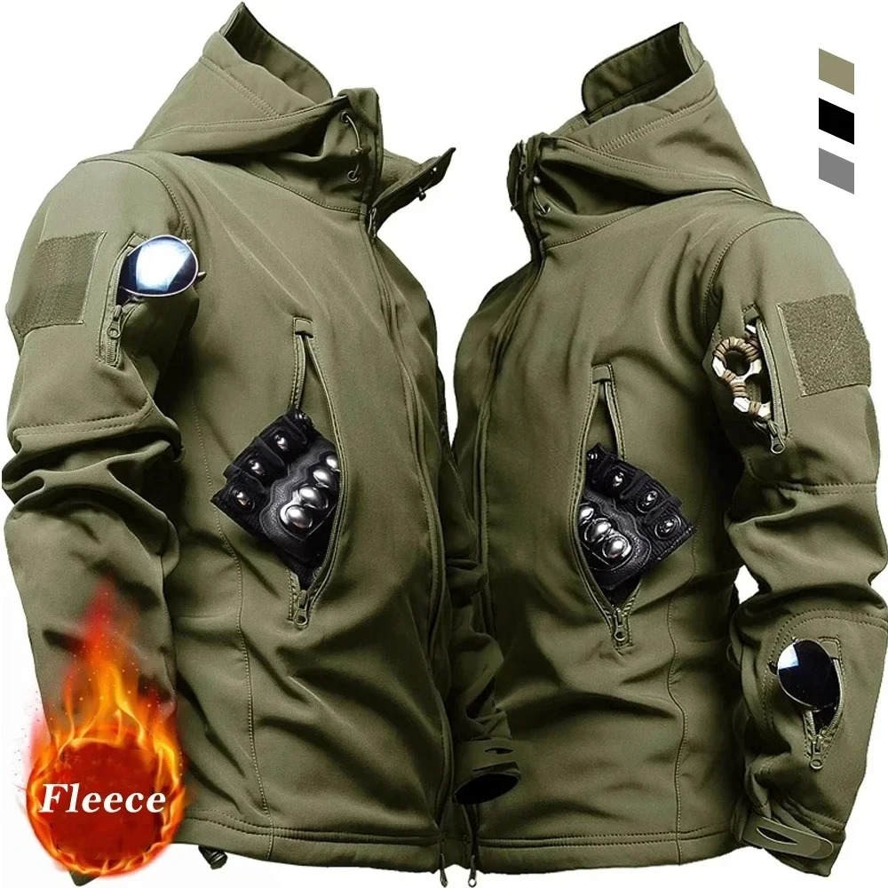 Mens Fashion Bomber Jacket - Men's Hooded Casual Military Outdoor Utility