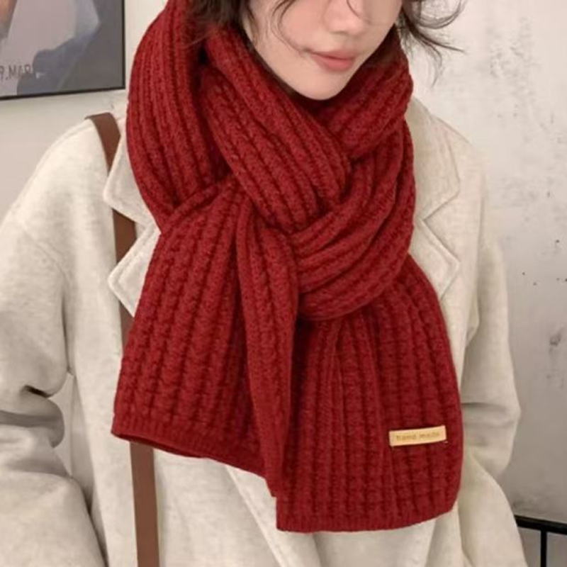 Thick Cable Knit Warm Cashmere - Men Scarf Wool ulasan dan harga