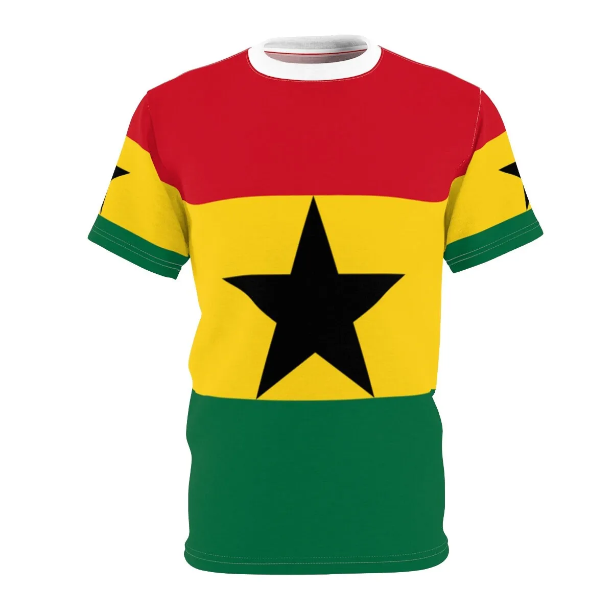 Abstract Vintage Ghana Flag 3D - Mens Fashion Dress Shirts ulasan dan harga