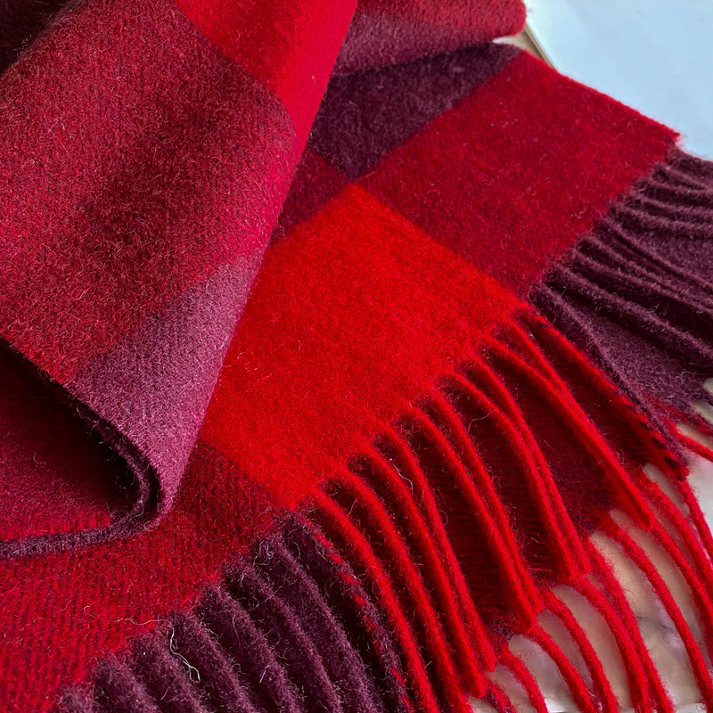 100% Wool Scarf Men Women Wint - Men Scarf Wool ulasan dan harga