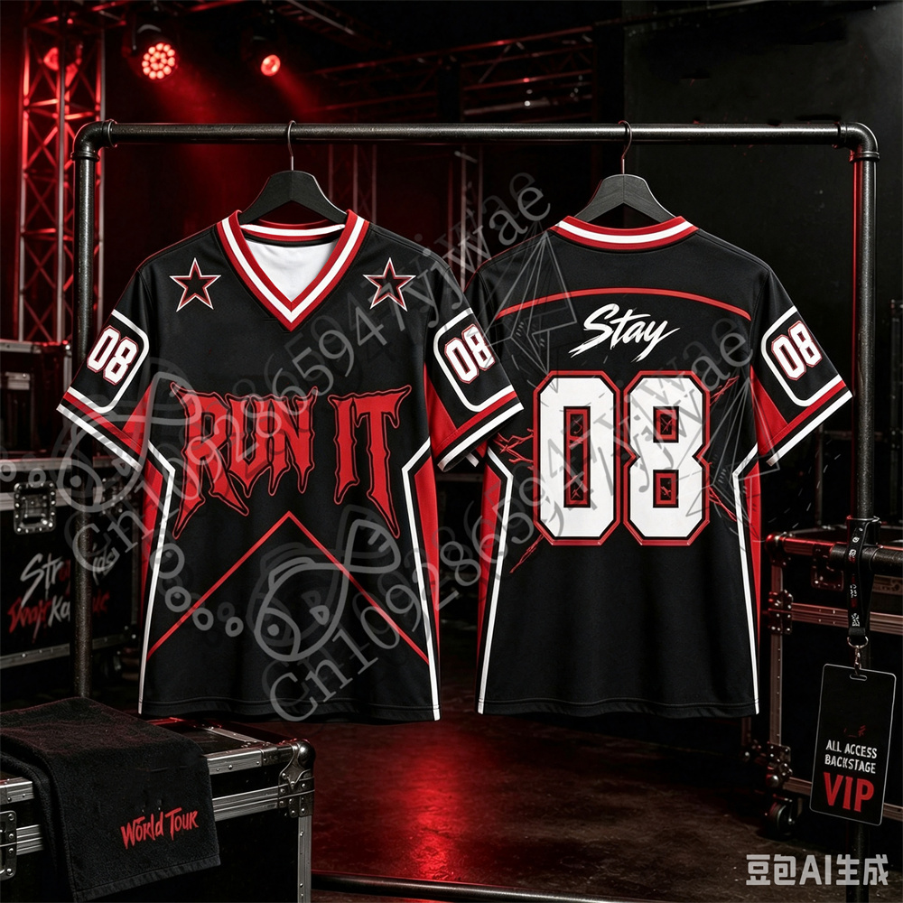 2026 Run It Jersey Kpop Concer - Men'S Fashion V Neck T Shirts ulasan dan harga