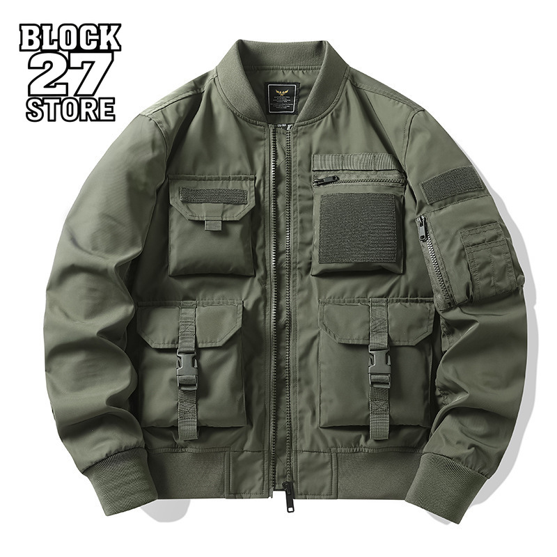 Mens Jacket Vintage Streetwear - Mens Fashion Bomber Jacket ulasan dan harga