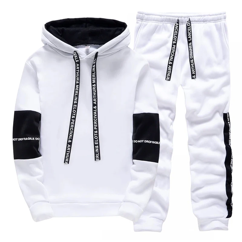 Black White Men's Tracksuit Fa - Men'S Fashion Clothing ulasan dan harga