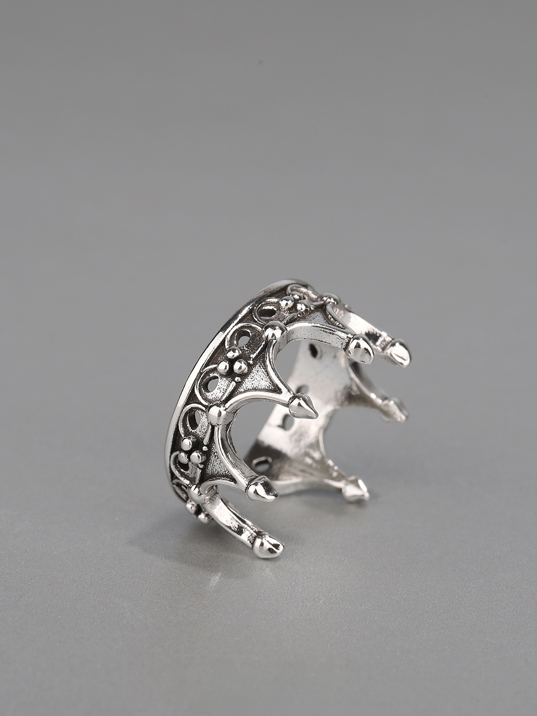 Gothic Crown Ring Adjustable O - Men Fashion King ulasan dan harga
