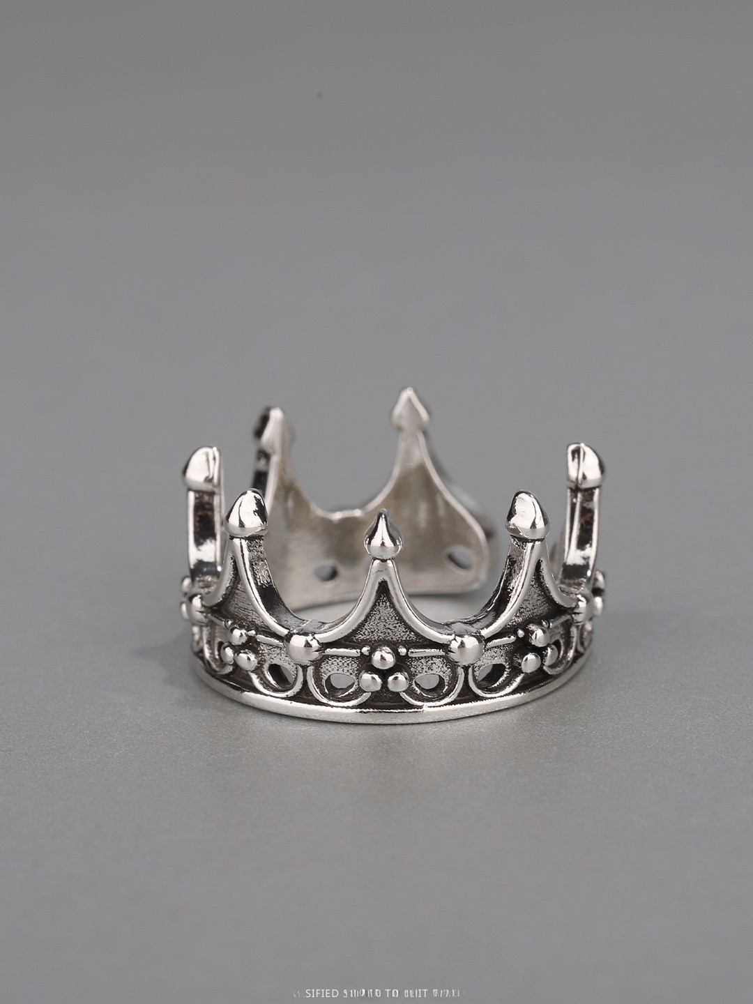 Gothic Crown Ring Adjustable O - Men Fashion King ulasan dan harga