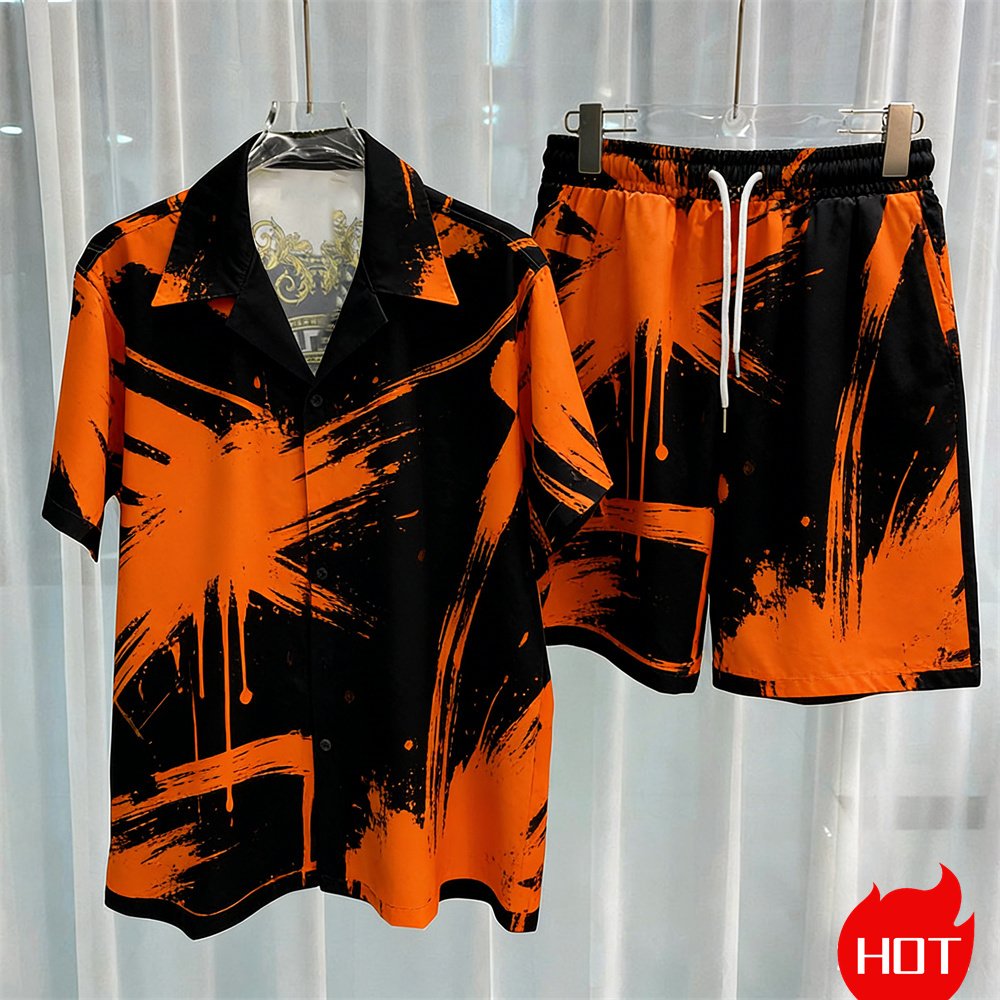 Digital printed men's set fash - Men Fashion Upper ulasan dan harga