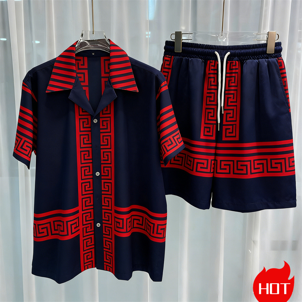 Digital printed men's set fash - Men Fashion Upper ulasan dan harga