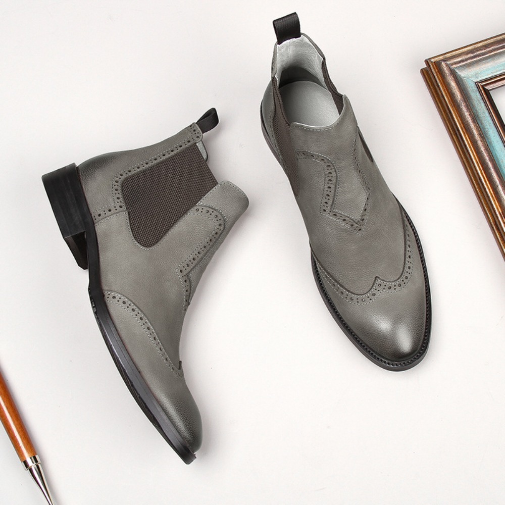 Fashion Grey Chelsea Boots Men - Chelsea Boots Men ulasan dan harga