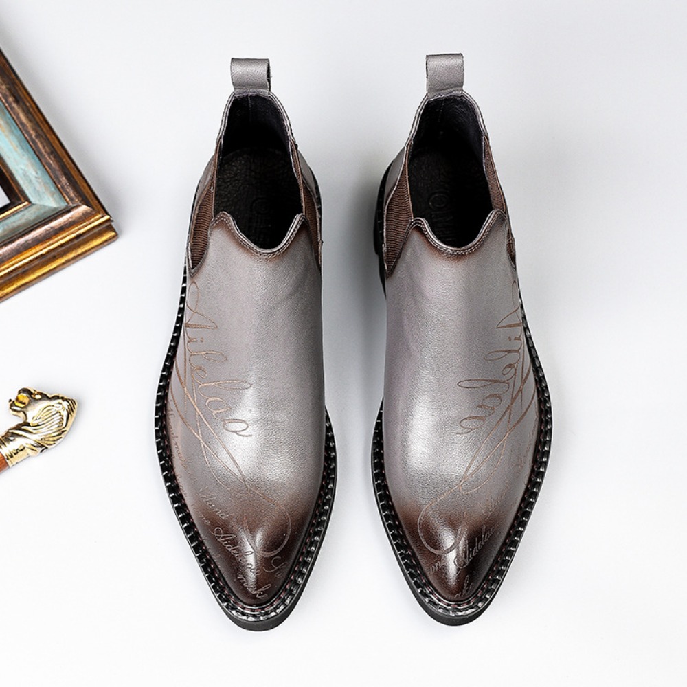 Genuine Leather Dress Shoe for - Chelsea Boots Men ulasan dan harga