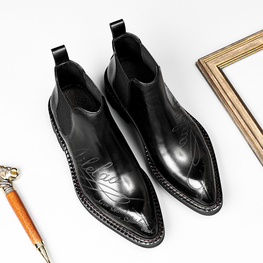 Genuine Leather Dress Shoe for - Chelsea Boots Men ulasan dan harga