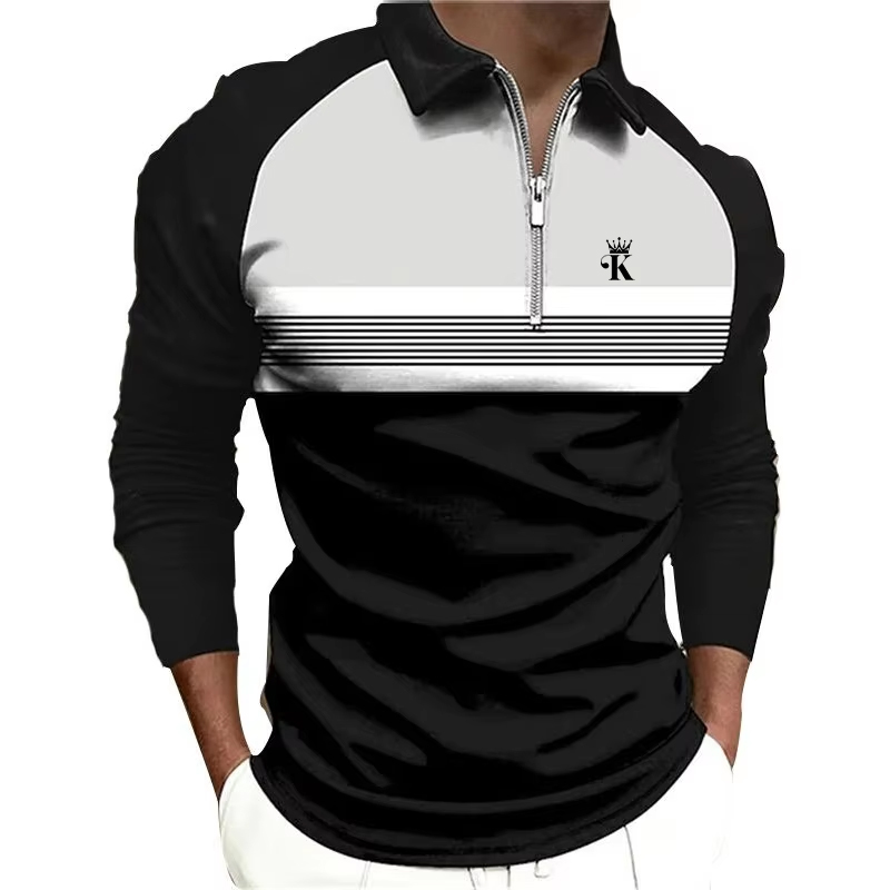 Men Polo Shirt Zip Polo Outdoo - Mens Fashion Quarter Zip ulasan dan harga
