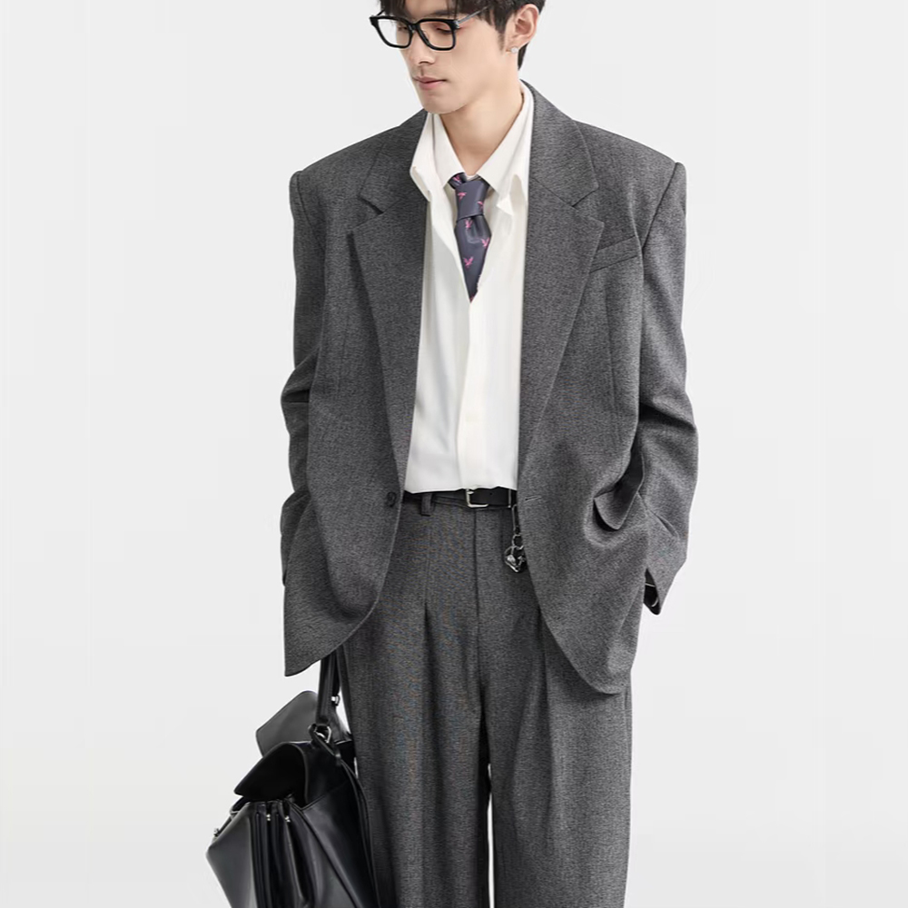 Fashion Dark Grey Loose Men's  - Mens Fashion Dark Grey Pants ulasan dan harga