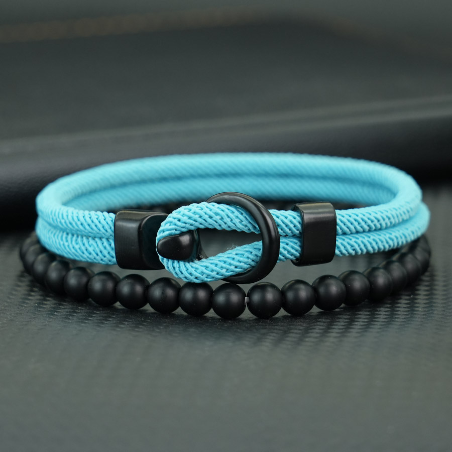 Trendy 2Pcs Beads Cord Bracele - Milan Men'S Fashion ulasan dan harga
