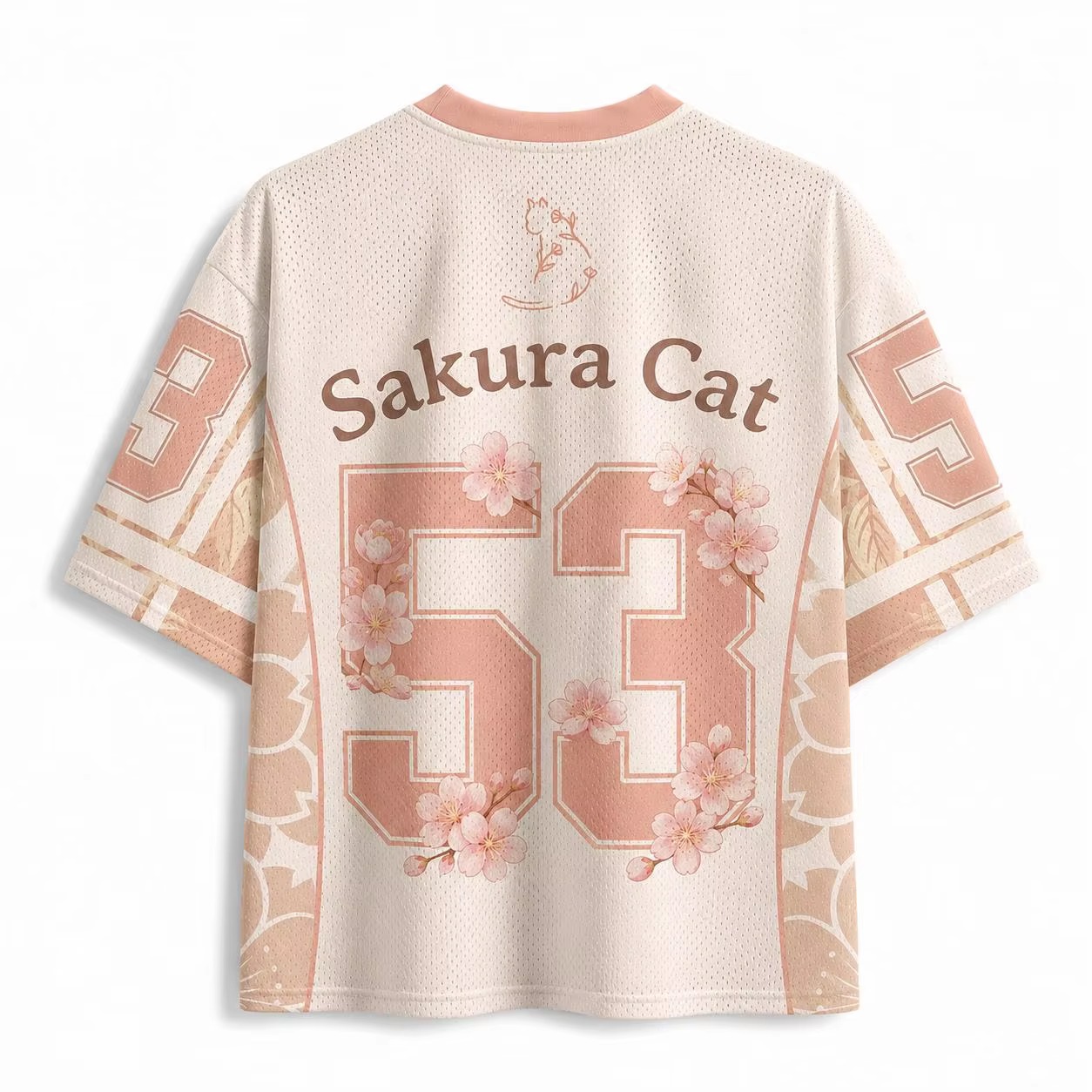 Sakura Tree Cat T Shirt 2026 S - Men'S Fashion V Neck T Shirts ulasan dan harga