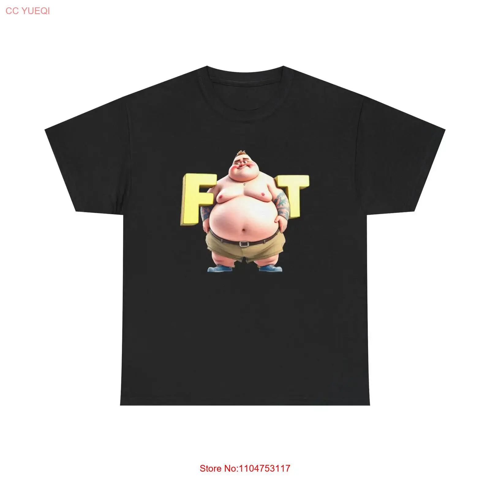 Funny Fat Man T Shirt Novelty  - Men'S Fashion For Fat Guys ulasan dan harga
