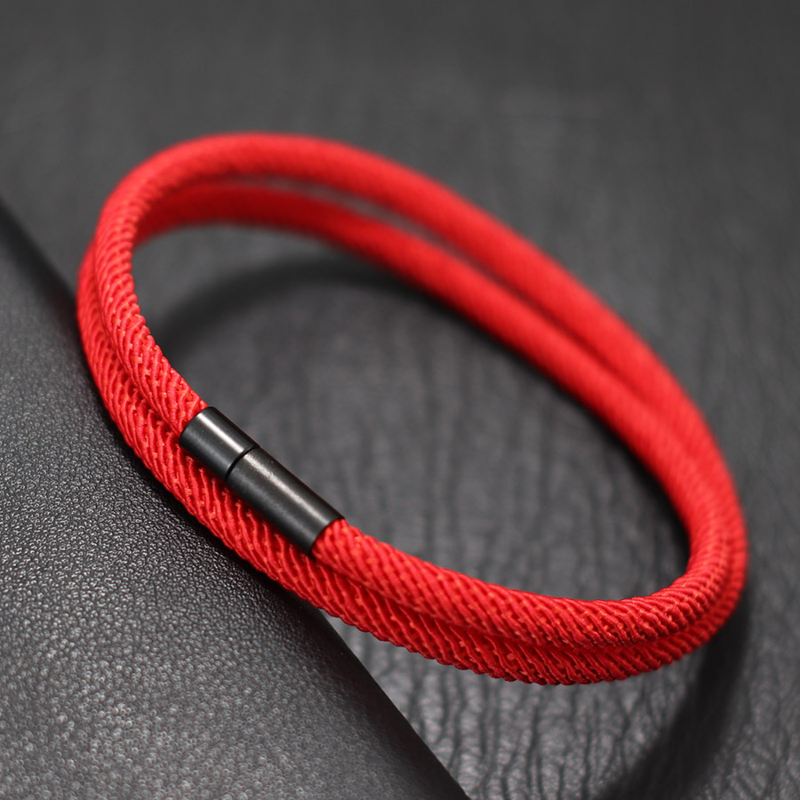 Lucky Red Men Bracelet Bilayer - Milan Men'S Fashion ulasan dan harga