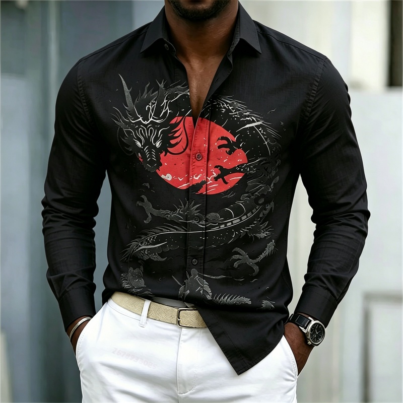 2026 New Men's Shirt White Bla - Men Fashion Upper ulasan dan harga