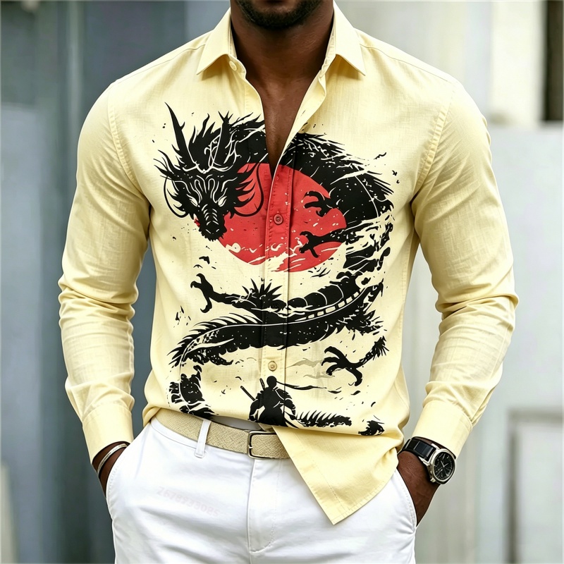 2026 New Men's Shirt White Bla - Men Fashion Upper ulasan dan harga