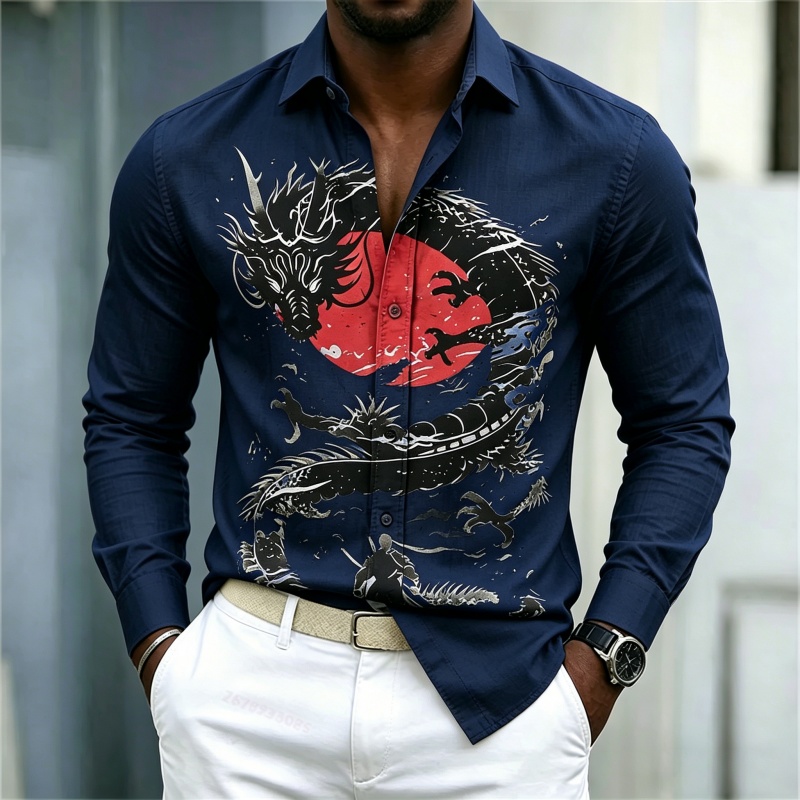 2026 New Men's Shirt White Bla - Men Fashion Upper ulasan dan harga