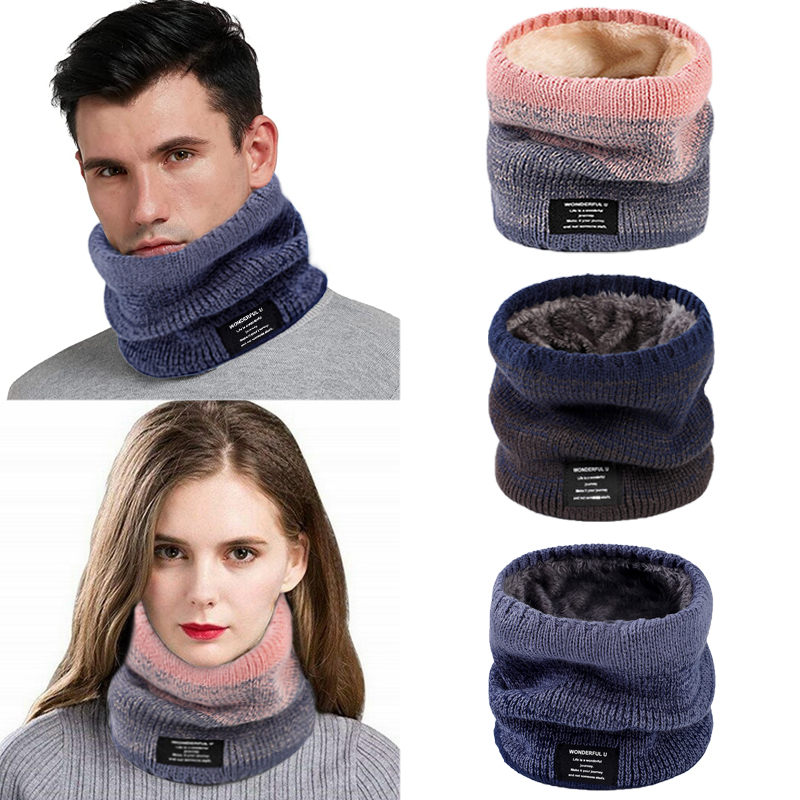 Winter Women Men's Knitted Gra - Men Scarf Wool ulasan dan harga