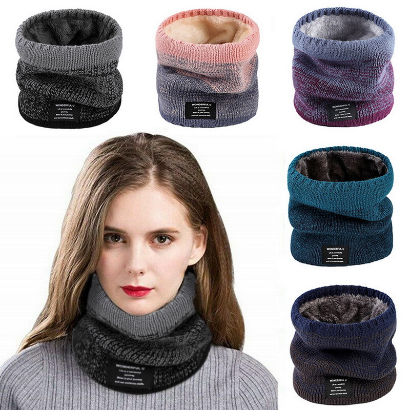 Winter Women Men's Knitted Gra - Men Scarf Wool ulasan dan harga