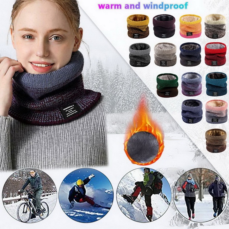 Winter Women Men's Knitted Gra - Men Scarf Wool ulasan dan harga