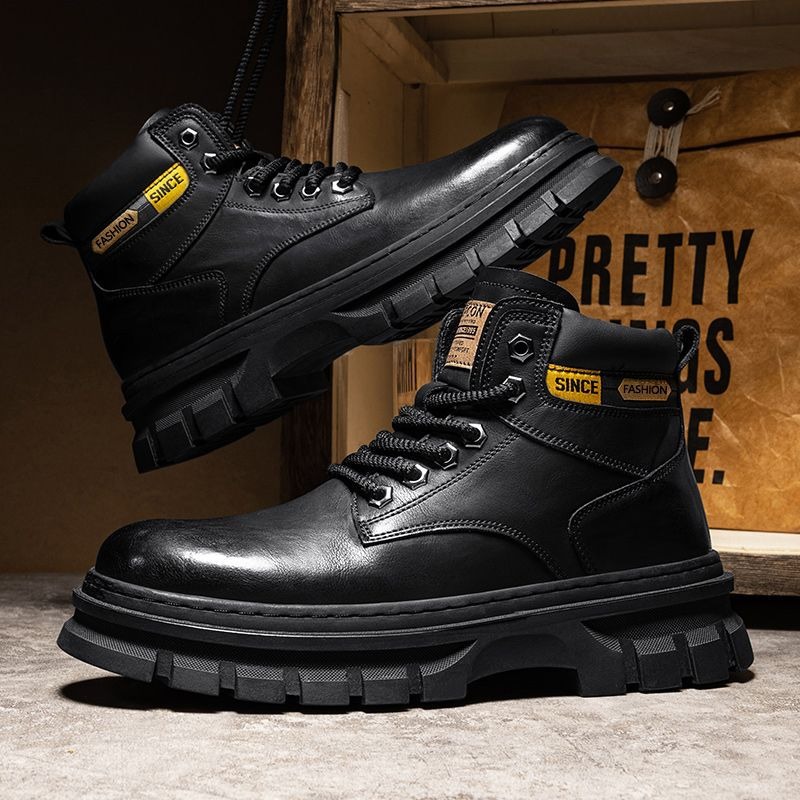 Vintage Men Platform Ankle Boo - Chelsea Boots Men ulasan dan harga
