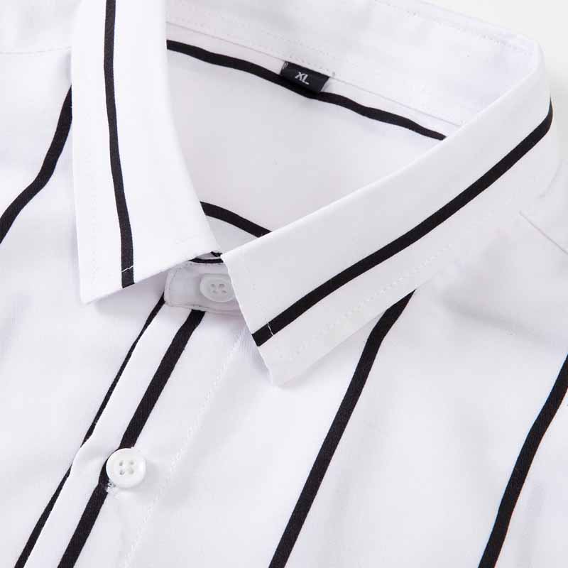 Men's Striped Dress Shirt Long - Mens Fashion Dress Shirts ulasan dan harga