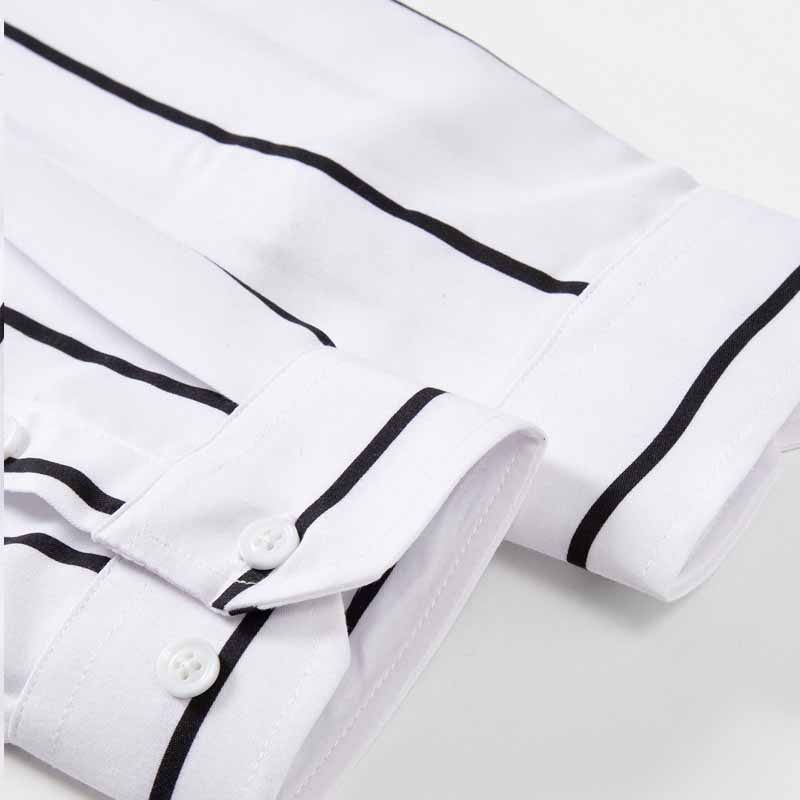 Men's Striped Dress Shirt Long - Mens Fashion Dress Shirts ulasan dan harga