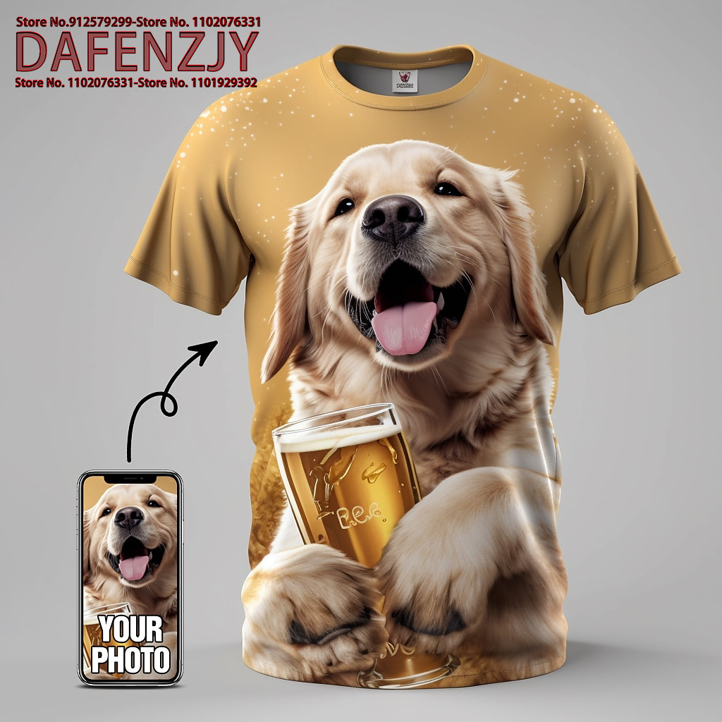 Custom Funny Pet Photo 3D All  - Mens Fashion Dress Shirts ulasan dan harga