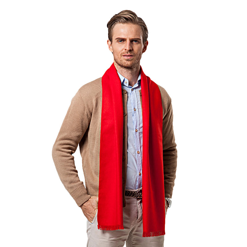 Fashion Winter Solid Color Men - Men Scarf Wool ulasan dan harga