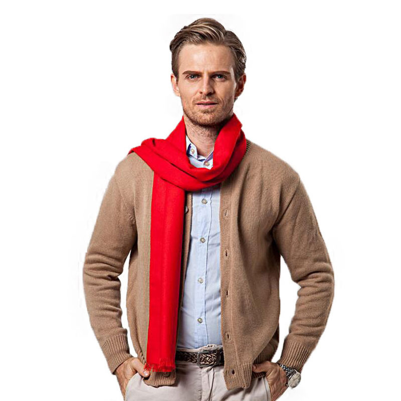 Fashion Winter Solid Color Men - Men Scarf Wool ulasan dan harga