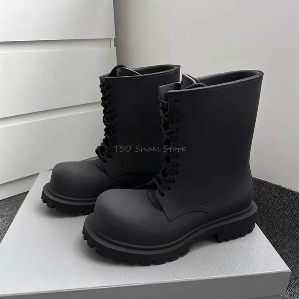 Thick Bottom Black Boots for M - Chelsea Boots Men ulasan dan harga