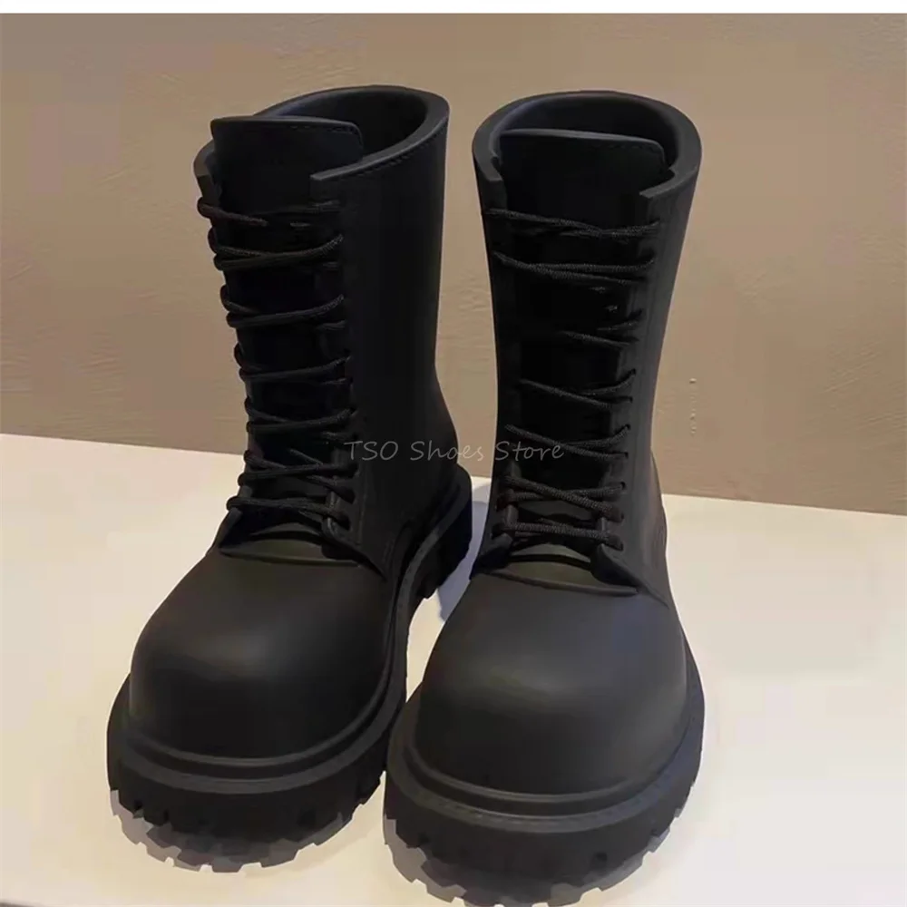 Thick Bottom Black Boots for M - Chelsea Boots Men ulasan dan harga