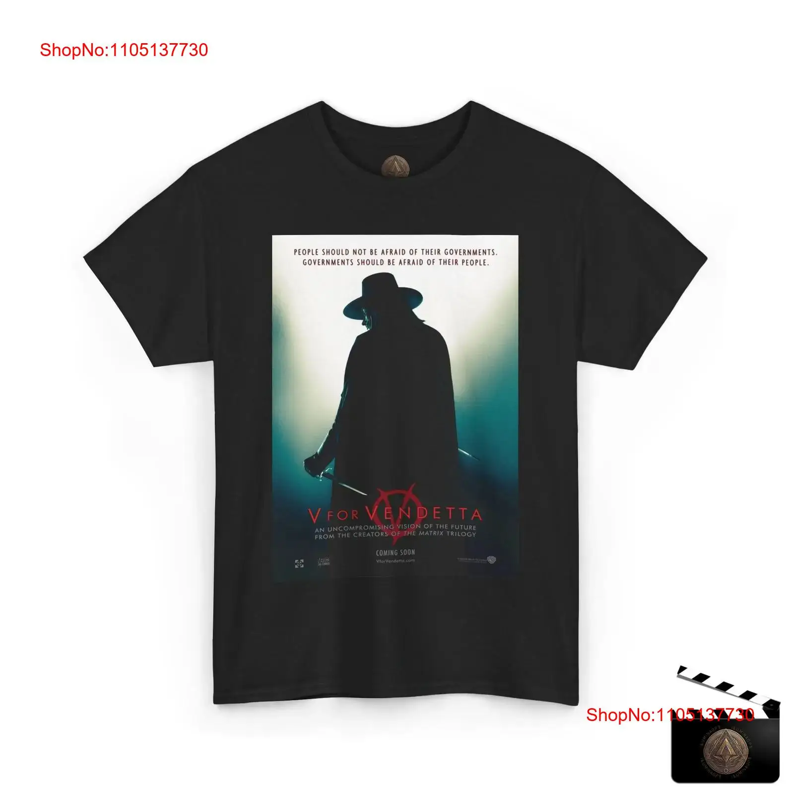 V For Vendetta Retro Movie Pos - Men'S Fashion V Neck T Shirts ulasan dan harga