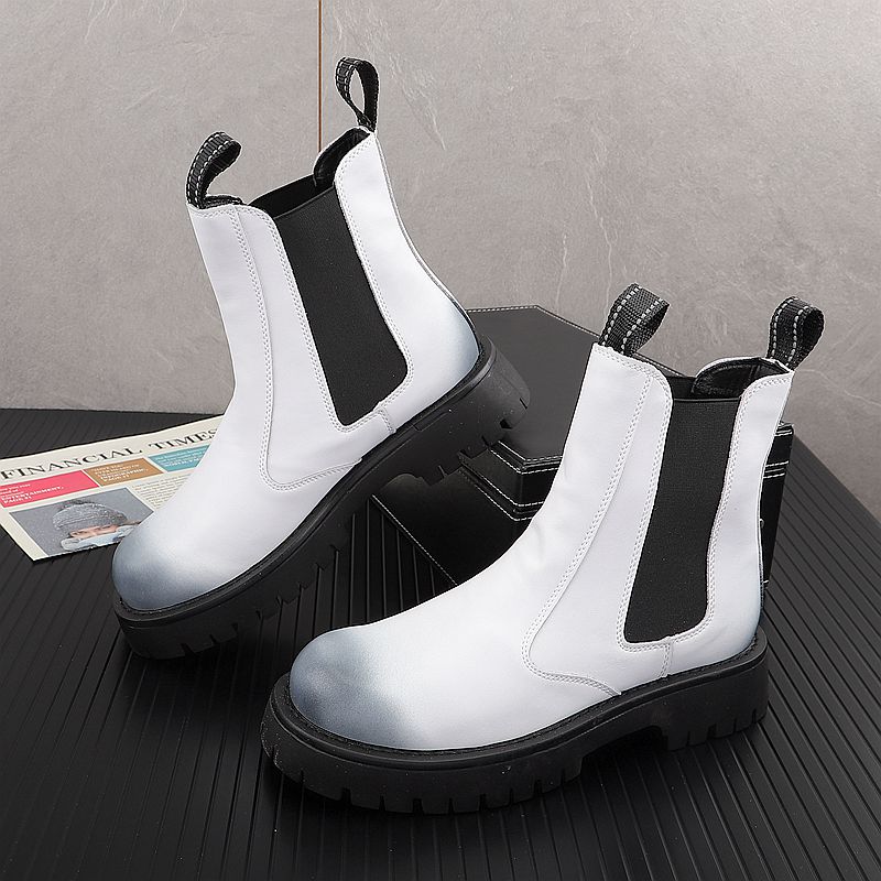 Men Luxury Fashion Genuine Lea - Chelsea Boots Men ulasan dan harga