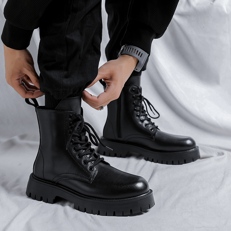 Men Luxury Fashion Genuine Lea - Chelsea Boots Men ulasan dan harga