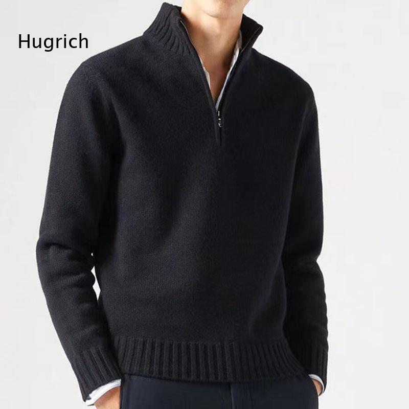 Fashion Men Solid Mock Neck Qu - Mens Fashion Quarter Zip ulasan dan harga