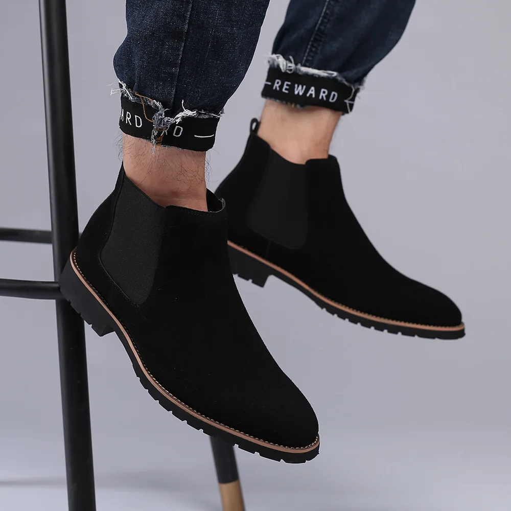 Men Ankle Boots British Style  - Chelsea Boots Men ulasan dan harga