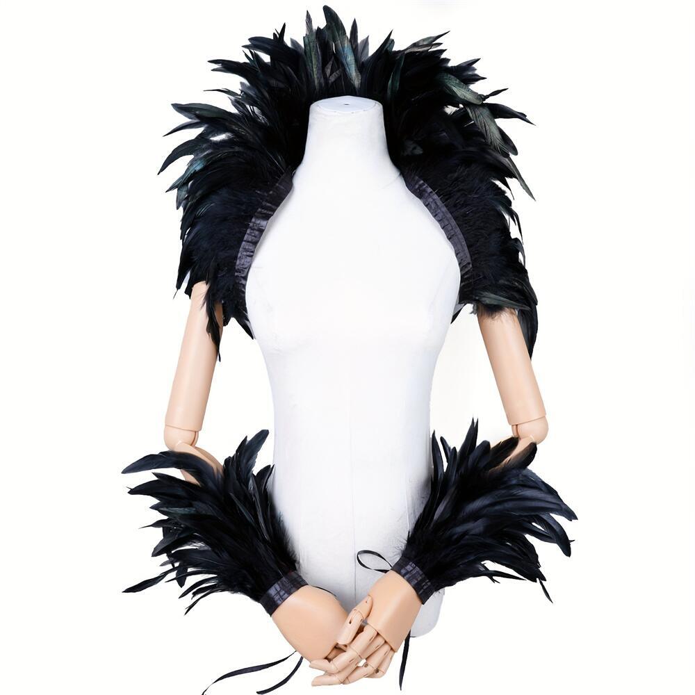 Elegant Red Feathers Women's S - Men Fashion Elegant ulasan dan harga