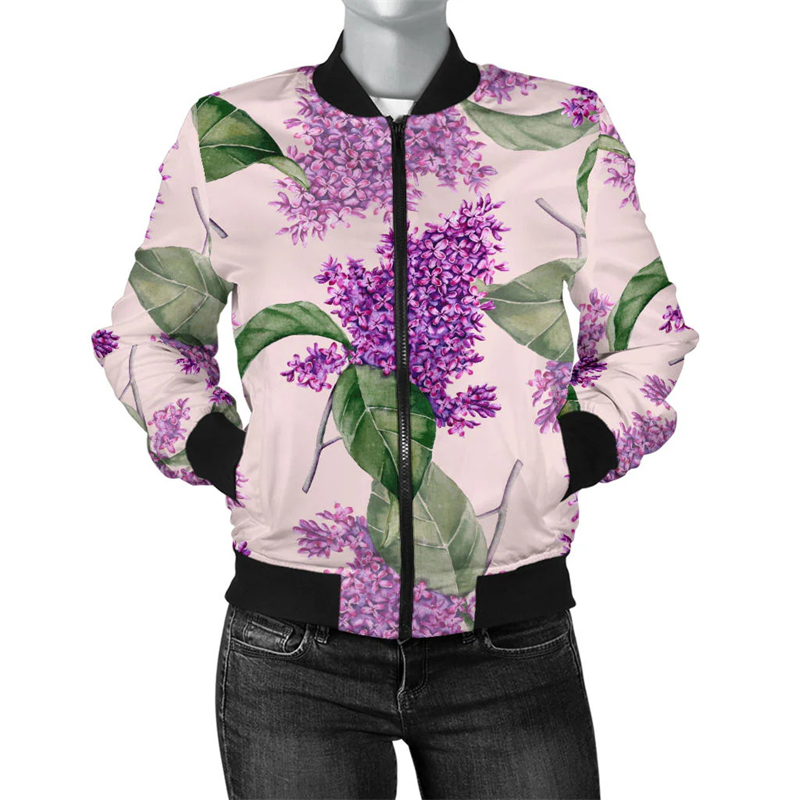 Colorful Flower Series 3d Prin - Mens Fashion Bomber Jacket ulasan dan harga