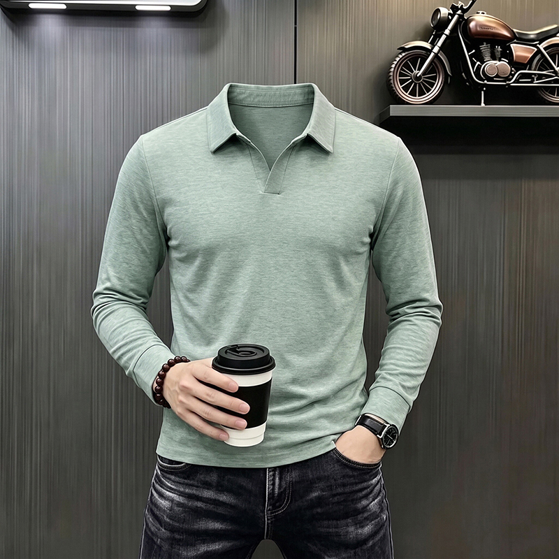 Men's Business Casual Long Sle - Men Fashion Upper ulasan dan harga