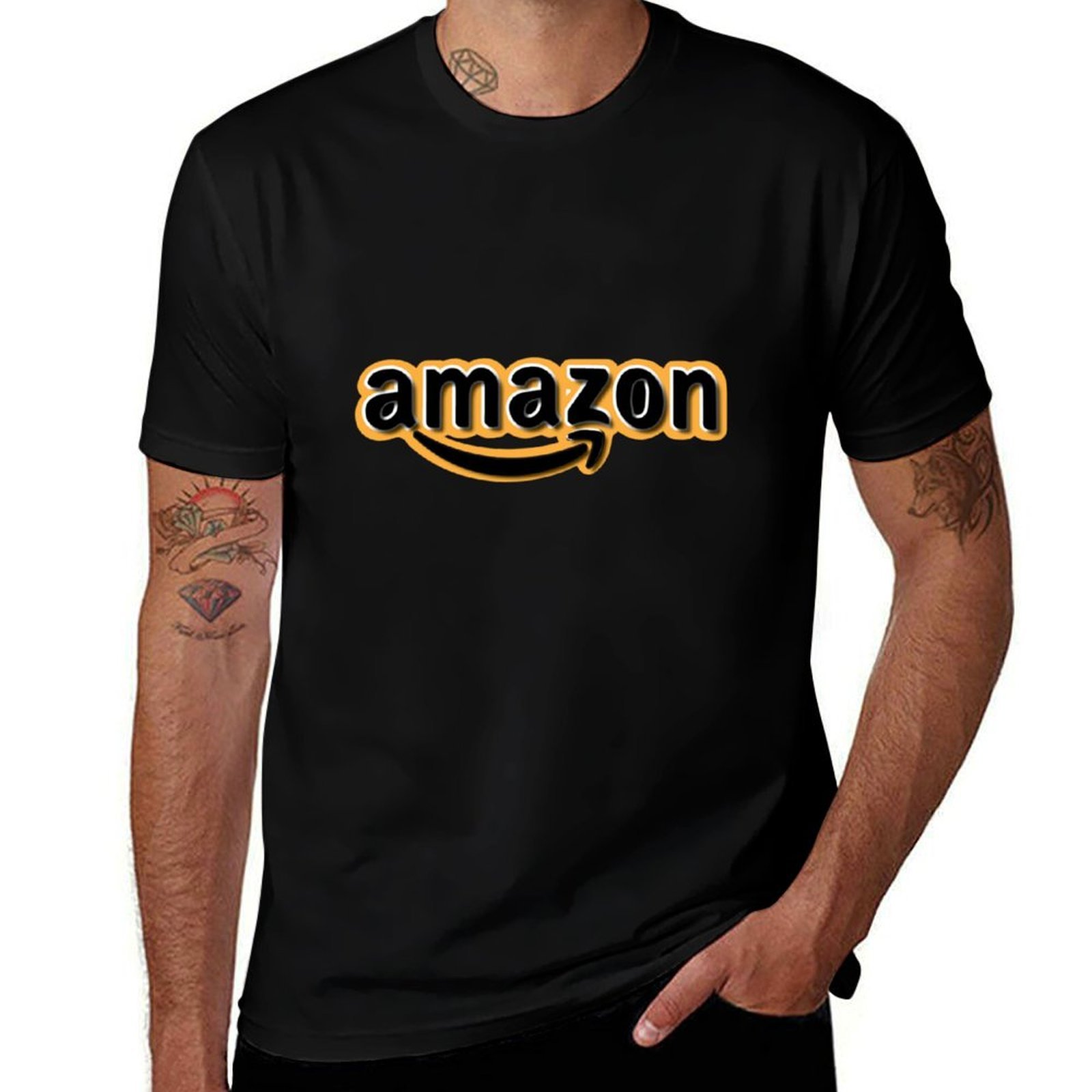 amazon logo design T-Shirt Fas - Amazon Men'S Fashion ulasan dan harga