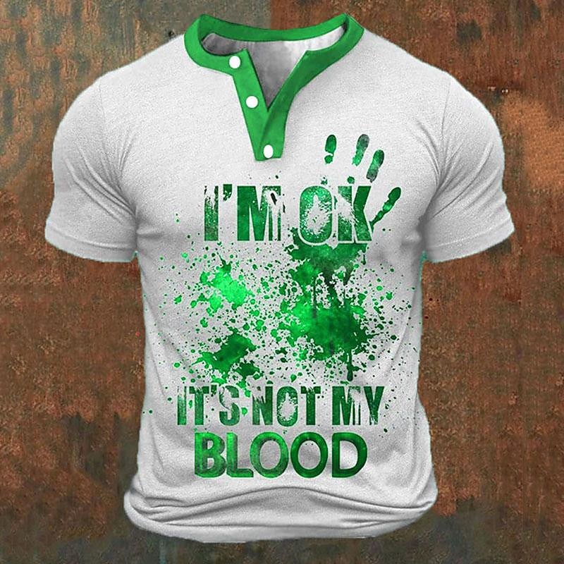 Funny 3D Letter Print Men's He - Men'S Fashion Clothing ulasan dan harga