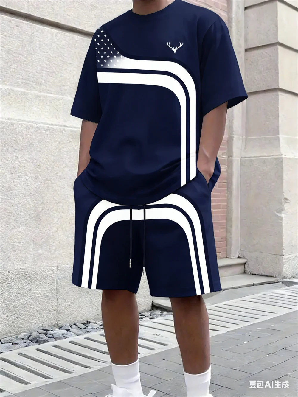 Fashion Summer Men's Stripe Pr - Men'S Fashion Clothing ulasan dan harga